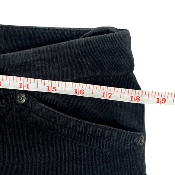 Jones New York Corduroy Pants Size 12P Black Bootcut Stretch Classic Fall Winter - Picture 5 of 14